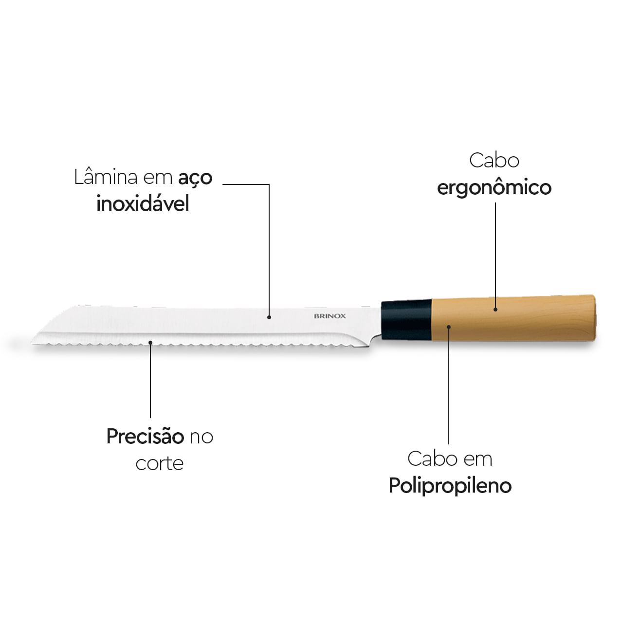 Faca para Pão 8 1/4" - Samurai 8.2" - Imagem 4